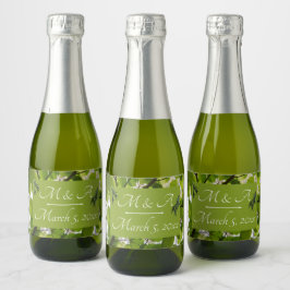 Rótulo da garrafa de vinho de Casamento de Folhas