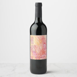 Rótulo da garrafa de vinho de caserna Flores fresc