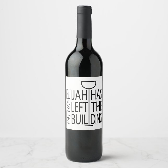 Rótulo da Garrafa de Vinho de Passagem Elijah Eeft (Frente)