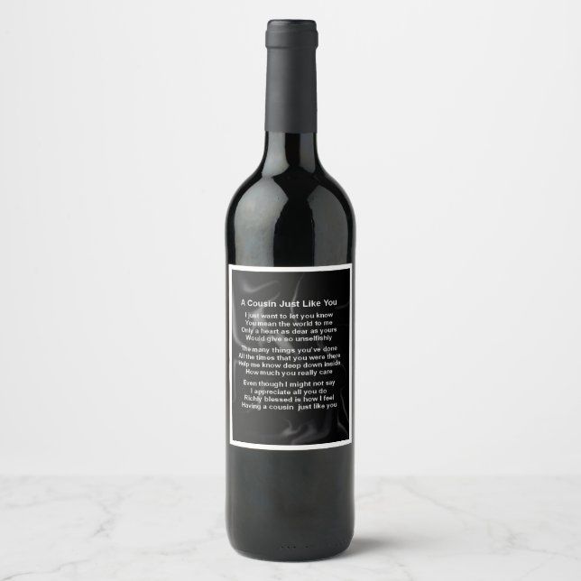 Rótulo da Garrafa de Vinho do Poema Primo - Design (Frente)