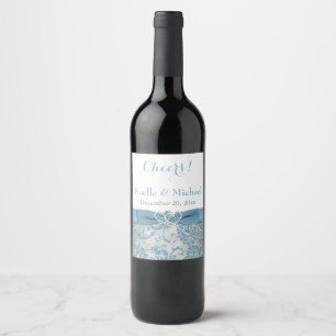 Rótulo da garrafa de vinho   Inverno Wonderland Az