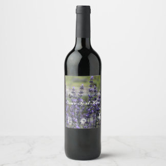 Rótulo da garrafa de vinho lavanda