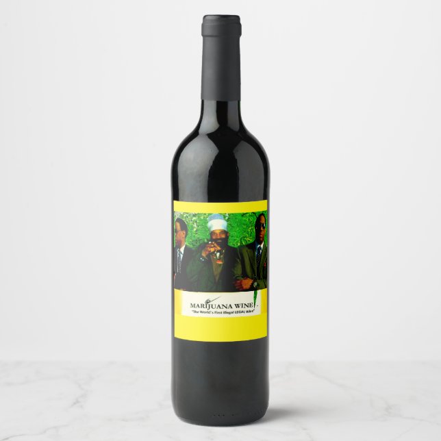 Rótulo da garrafa de vinho personalizada M WINE JM (Frente)