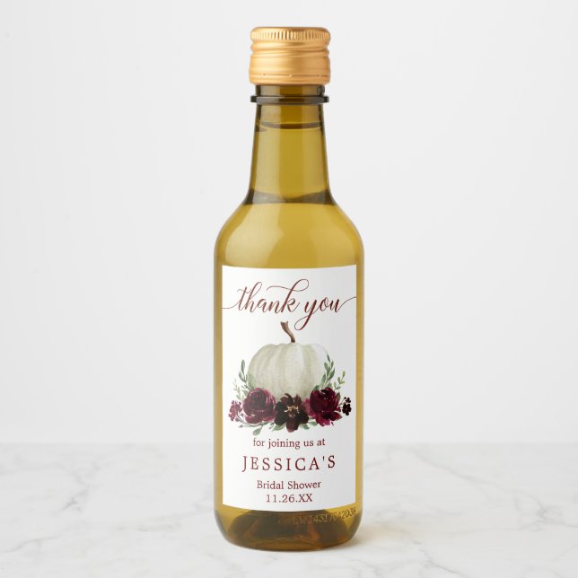 Rótulo da Mini Garrafa de Abóbora Borgona (Frente)