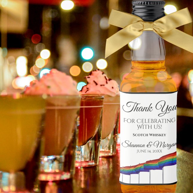 Rótulo da Mini Garrafa de orgulho gay Casamento (Criador carregado)