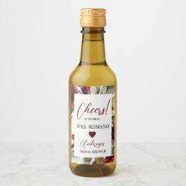 Rótulo da Mini Garrafa de Rosa Mini Vinho Burgundy