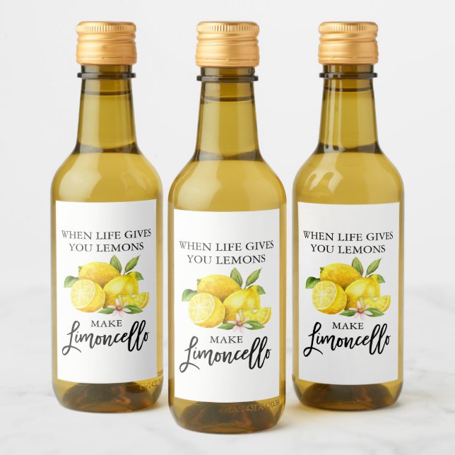 Rótulo da Mini Garrafa Limoncello Limons (Garrafas)