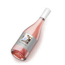 Rótulo da sua garrafa de vinho de Foto e Texto