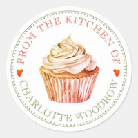 Rótulo de Adesivo de Comida Cupcake Chef de Padari