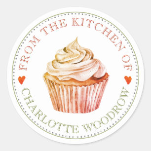 Rótulo de Adesivo de Comida Cupcake Chef de Padari