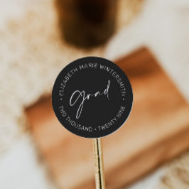 Rótulo de Adesivo de Convite de Formatura de Letra