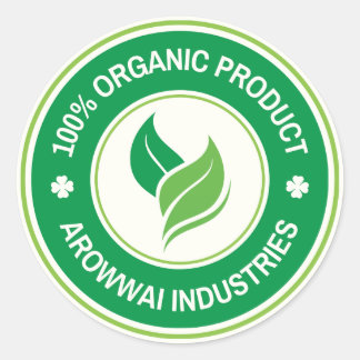 Rótulo de Adesivo de Produto 100% Orgânico