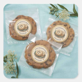 Rótulo de Adesivo de Produto de Biscoito Caseiro