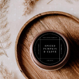 Rótulo de adesivo de produto de vela redonda etiqu