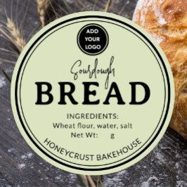 Rótulo de Adesivo para Pão de Fermento Natural da