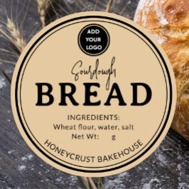 Rótulo de Adesivo para Pão de Fermento Natural da