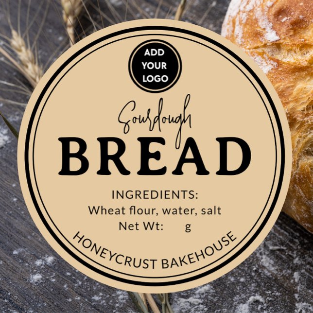 Rótulo de Adesivo para Pão de Fermento Natural da  (Criador carregado)