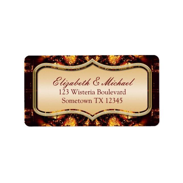 Rótulo de Adesivos de Morada de Fogo Moderno (Frente)