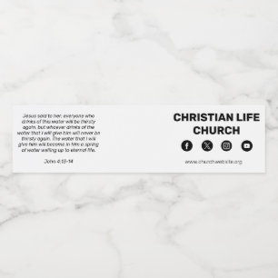 Rótulo de Água da Igreja John 4:13-14