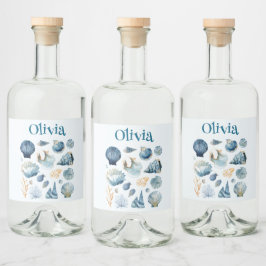 Rótulo de Bebida Alcoólica Conchas do Mar Azul | N