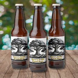 Rótulo de Cerveja de Madeira Sólida do Dave