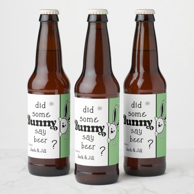 Rótulo de Cerveja páscoa, Um Bunny disse cerveja? (Garrafas)