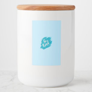 Rótulo de comida personalizado azul estético para