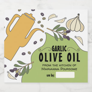 Rótulo de conservas de azeite de oliveira em azei
