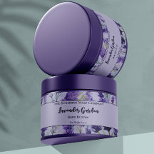 Rótulo de Cosméticos de Jardim de Lavanda Floral P