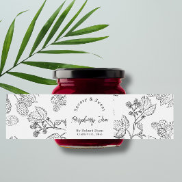 Rótulo de envolvimento de Geleia de Framboesa Case