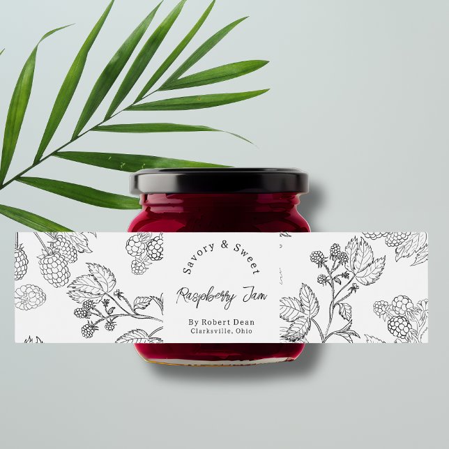 Rótulo de envolvimento de Geleia de Framboesa Case (Criador carregado)