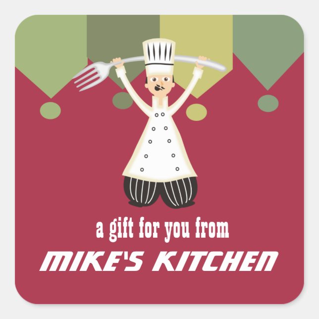 Rótulo de etiqueta de presente para o chef de cozi (Frente)