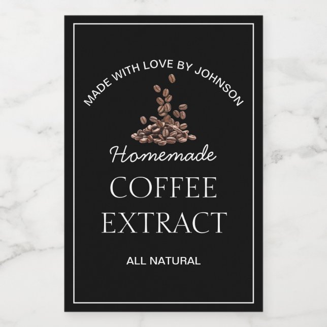 Rótulo de Extração de Café (Rótulo Único)