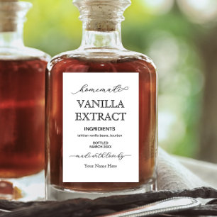 Rótulo de Extração de Vanilla Homemade Personaliza