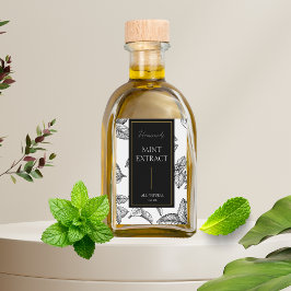Rótulo de Extrato de Mint Homemade do Sketch Elega