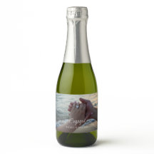 Rótulo de Foto de Garrafa de Vinho Espumante Perso