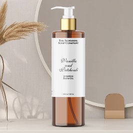 Rótulo de garrafa cosmética à prova d'água branca