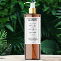 Rótulo de garrafa cosmética à prova d'água branca