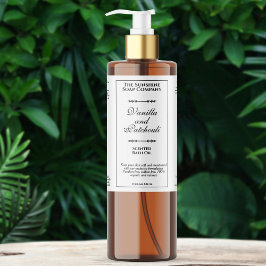 Rótulo de garrafa cosmética à prova d'água branca