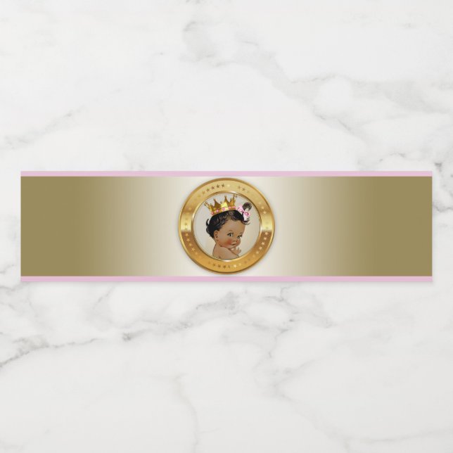 Rótulo de Garrafa de Água Chá da Princesa Menina (Rótulo Único)