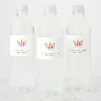 Rótulo de Garrafa de Água de Festa de aniversário