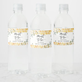 Rótulo de garrafa de água para chá de panela desti