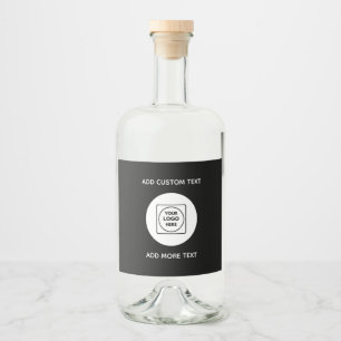 Rótulo de Garrafa de Bebida Alcoólica com Texto Si