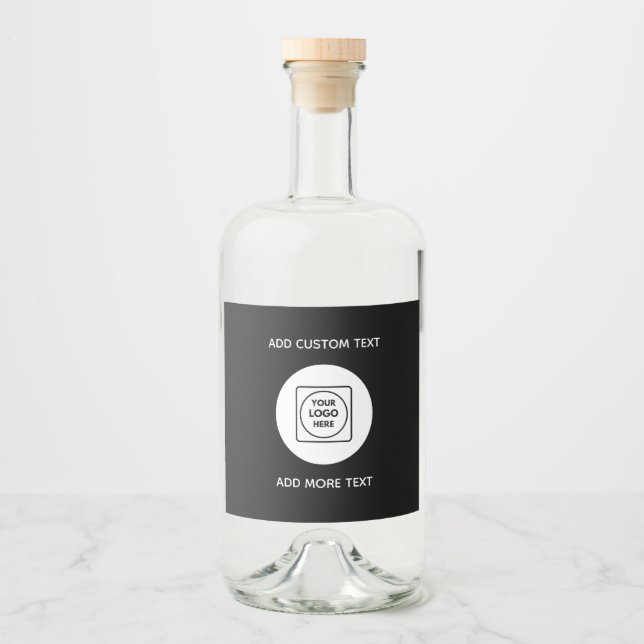Rótulo de Garrafa de Bebida Alcoólica com Texto Si (Frente)
