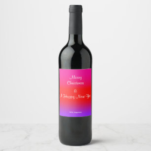 Rótulo De Garrafa De Cerveja 100 % Ombre Vermelho Magenta Festivo Magenta Púrpu