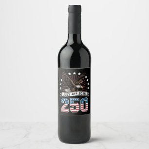 Rótulo De Garrafa De Cerveja 250º Aniversário Patriótico 4 De Julho 1776 2026