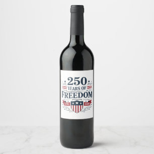 Rótulo De Garrafa De Cerveja 250 Anos De Liberdade 1776 2026 250º 4 De Julho