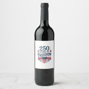 Rótulo De Garrafa De Cerveja 250 Anos de Liberdade 1776 2026 4 de Julho 250º An