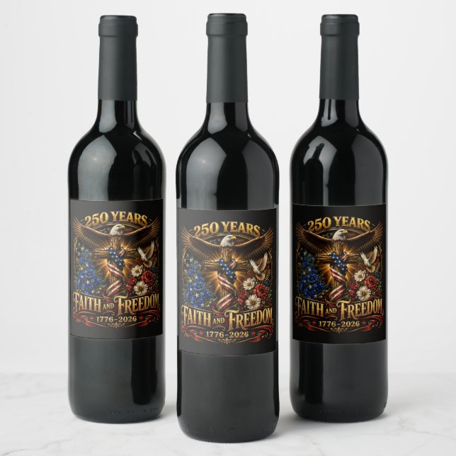 Rótulo De Garrafa De Cerveja 250 Anos Fé E Liberdade América (Garrafas)