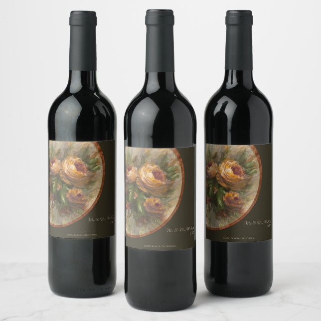 Rótulo De Garrafa De Cerveja 315 Rosas (Garrafas)
